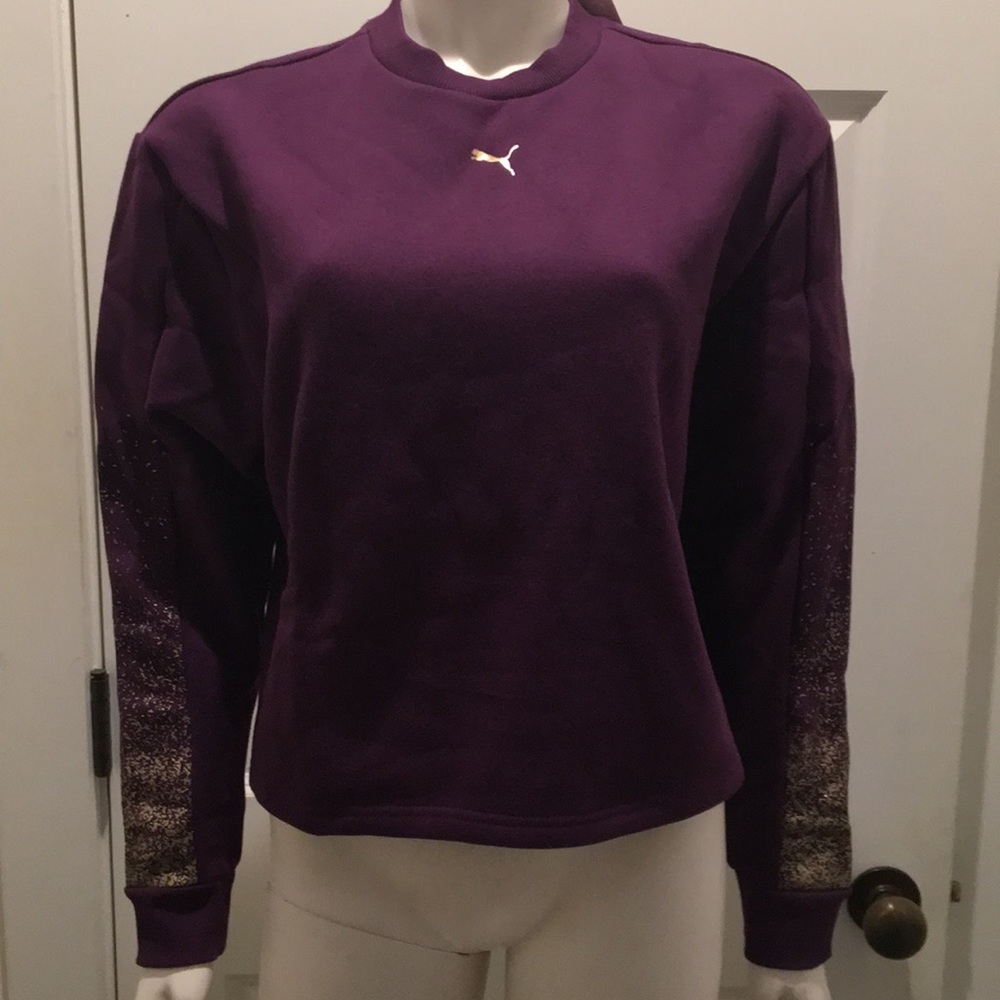 Puma Crewneck Cropped Sweatshirt, Size M, NWT!
